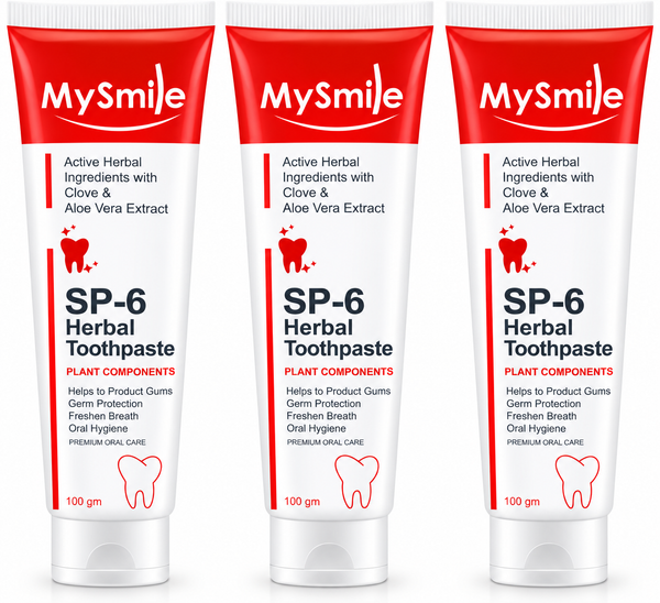 MySmile Sp6 Herbal Toothpaste 100g ( Pack of 3 )