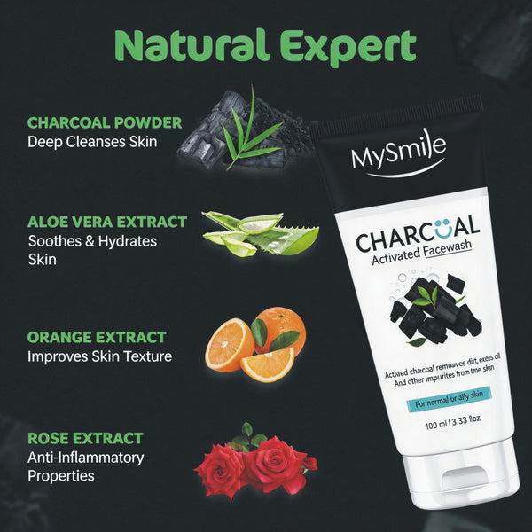 MySmile CharCoal Activated FaceWash 100x3=300g