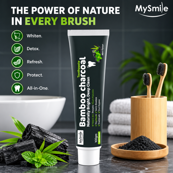 MySmile Bamboo CharCoal Toothpaste 100g ( Pack of 1 )