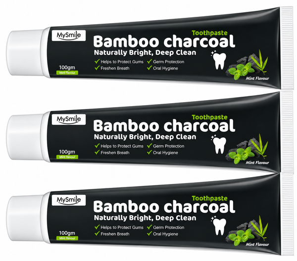 MySmile Bamboo CharCoal Toothpaste 100g ( Pack of 3 )