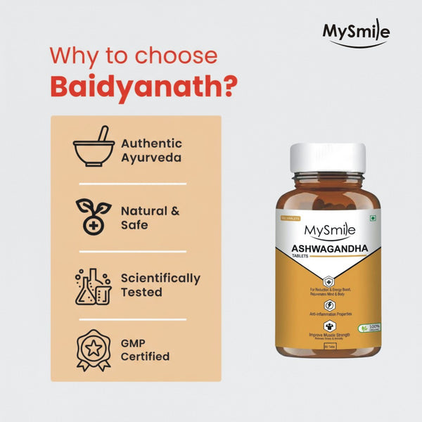 MySmile Ashwagandha Tablets ( 60x2 Tablets )