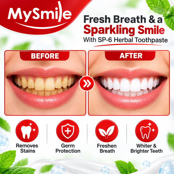 MySmile Sp6 Herbal Toothpaste 100g ( Pack of 1)